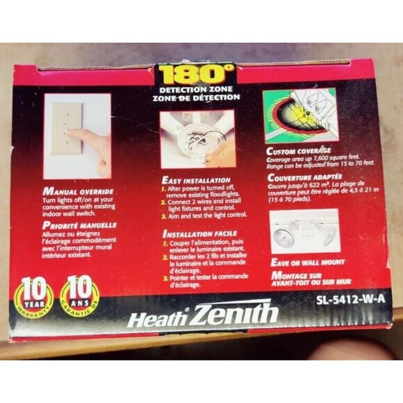 180 Degree 70ft Reach, Motion Activated Security Lights White NEW - Picture 10 of 12